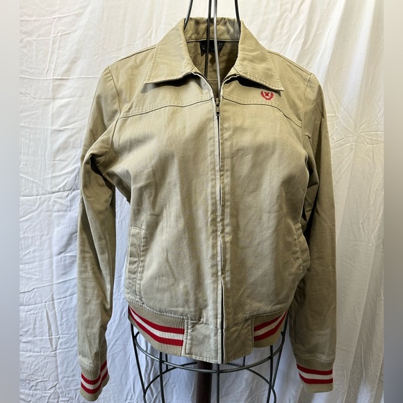 Tan Hurley Bomber Jacket XL - Picture 2 of 11